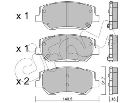 Колодки гальмівні (передні) Hyundai Santa Fe 18-20 CIFAM 822-1297-0 Купити в Україні