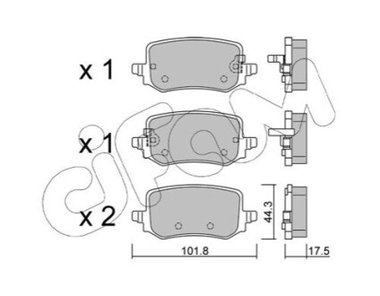 HYUNDAI Тормозные колодки задние TUCSON 1.6 CRDi 20-, KIA CIFAM 822-1301-0 (фото 1)