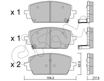 Колодки гальмівні (передні) Hyundai Santa Fe/Kia Sorento 20 CIFAM 822-1303-0 Купити в Україні