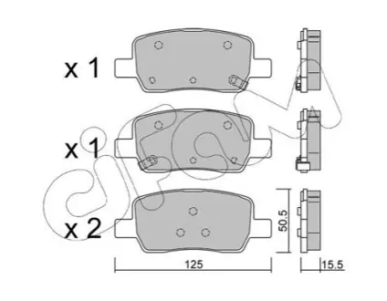 Колодки гальмівні (задні) Hyundai Santa Fe/Kia Carnival/Sorento 20 CIFAM 822-1304-0 Купити в Україні