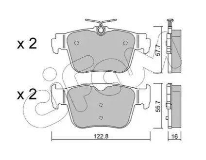 Колодки гальмівні (задні) Audi A3/Skoda Octavia/VW Golf VIII 1.4/2.0 TSI 20- (ATE) CIFAM 82213170 Купити в Україні