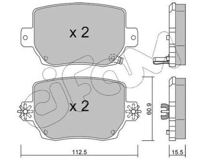 TESLA Тормозные колодки задние MODEL 3 18-, MODEL Y 19- CIFAM 822-1334-0 (фото 1)