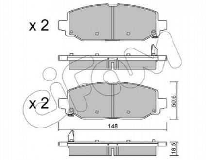 Тормозные колодки (задние) Jeep Wrangler 17- (TRW) CIFAM 82213350 (фото 1)