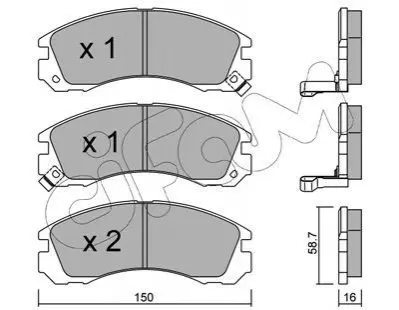 Колодки гальмівні (передні) Citroen C-Crosser 07-/Mitsubishi Outlander/Pajero 98-/Lancer/L400 94-03 CIFAM 8221340 Купити в Україні