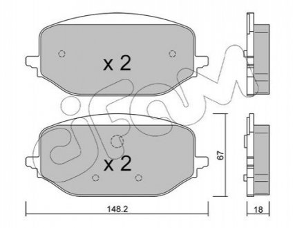 CITROEN Тормозные колодки передние BERLINGO 1.2-1.6 18-, C5 X 21-, FIAT, DS, OPEL CIFAM 822-1351-0 (фото 1)