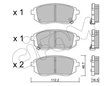 DACIA Тормозные колодки передние SPRING EV (B6M1) 20- CIFAM 822-1353-0 Купить в Украине