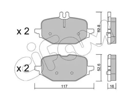 DB Колодки гальмівні задні W206, S206 CIFAM 822-1359-0 Купити в Україні