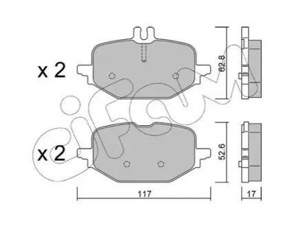 DB Тормозные колодки задние W206, S206 CIFAM 822-1359-1 Купить в Украине