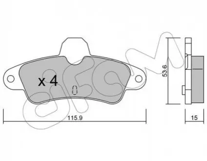 Тормозные колодки задн. (без датч.) FORD Mondeo -00, Cougar 98- CIFAM 822-143-0 Купить в Украине