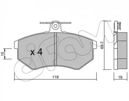 VW Тормозные колодки передн.Audi 80,100,A4,Passat 77 CIFAM 8221480 Купити в Україні