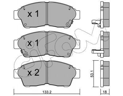 TOYOTA тормозные колодки передние. Camry,Carina E,Corolla 92- CIFAM 822-149-0 (фото 1)