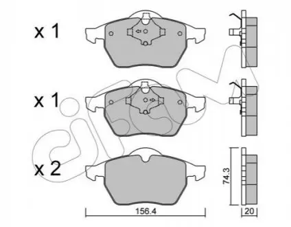 VW гальмівні колодки перед.Passat Audi A4, A8 95 CIFAM 822-181-1 Купити в Україні