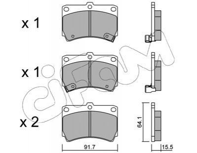 MAZDA Гальмівні колодки передн. 323 89-, Kia CIFAM 822-196-0