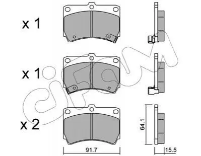 Колодки гальмівні (передні) Kia Rio 00-05/Mazda 323 89-98/121 II 90-96 CIFAM 822-196-0 Купити в Україні