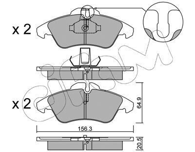 Тормозные колодки пер. LT/Sprinter/Vito 95- CIFAM 822-256-0