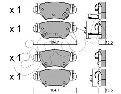 OPEL Гальмівні колодки задні Astra G, Zafira 98 CIFAM 822-259-0 Купити в Україні