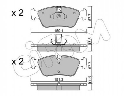 BMW Колодки тормозные передние E36,46 316-325 98- CIFAM 8222600