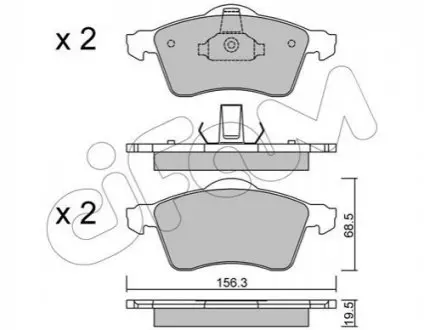VW Тормозные колодки перед. T4 CIFAM 822-263-0 Купить в Украине
