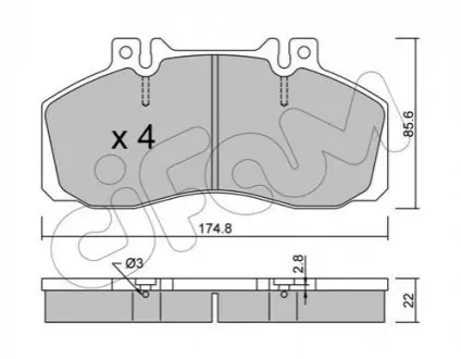 Тормозные колодки W905/T2-W667/W668/W669/W670 (85-13) CIFAM 822-267-0 Купить в Украине