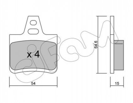 CITROEN Колодки гальмівні задні Xantia,XM 89- CIFAM 822-285-0 (фото 1)