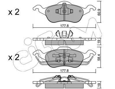 FORD гальмівні колодки передн.Focus 98- CIFAM 822-291-0