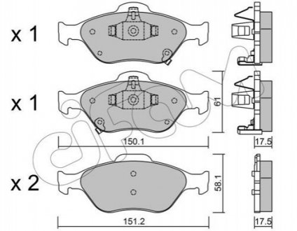 Тормозные колодки пер. Toyota Yaris 05- (ATE) CIFAM 822-316-1