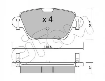 FORD Тормозные колодки задн.Mondeo III 00-,Kangoo 01-,Jaguar X-Type CIFAM 822-319-0 Купити в Україні
