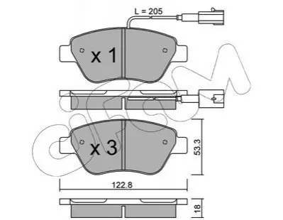 OPEL Гальмівні колодки передні Corsa 06 CIFAM 822-321-0 Купити в Україні