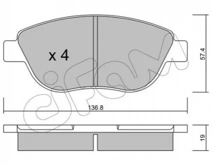 PEUGEOT гальмівні колодки дискові 307 01-,Citroen Berlingo,Fiat Doblo CIFAM 8223221 Купити в Україні