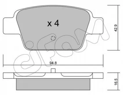 Колодки гальмівні (задні) Fiat Bravo II 07-14/Stilo 01-08/Linea 07-/Multipla 99-10/Lancia Delta 08 CIFAM 8223230 Купити в Україні