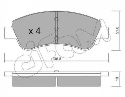 Тормозные колодки пер. Citroen Berlingo /С3/С4/1.0-2.0 03- CIFAM 822-327-0 Купить в Украине