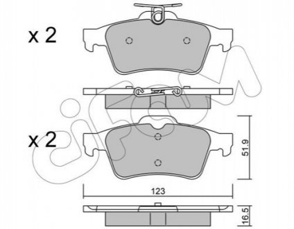 Гальмівні колодки зад. Ford C-Max/Focus 1.6/2.0 TDCi 10- CIFAM 822-337-1