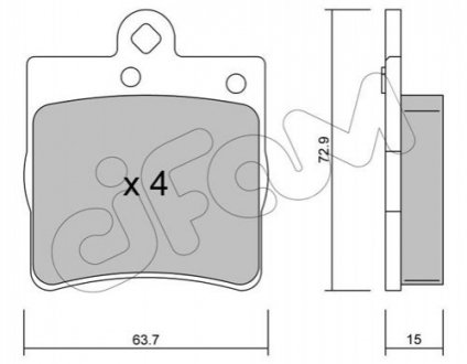 Тормозные колодки зад. MB C/E-класс (W202/203/210) (ATE) CIFAM 822-343-0