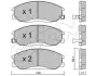Фото Колодки гальмівні (передні) Hyundai Santa Fe/Trajet 01-08 CIFAM (822-364-0) зображення 1