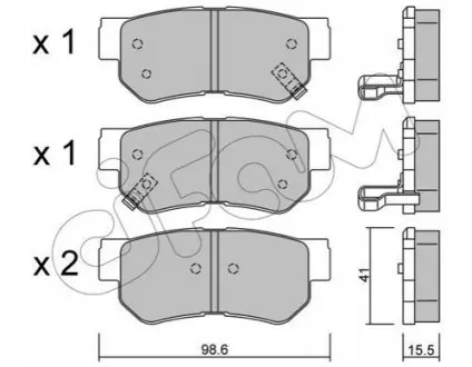 Колодки гальмівні (задні) Hyundai Tucson 2.0 CRDi 04-10 CIFAM 822-365-0 Купити в Україні