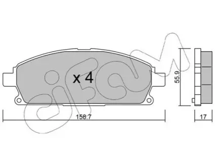 Колодки гальмівні (передні) Nissan X-Trail 01-13/Pathfinder 97-04 CIFAM 8224060 Купити в Україні