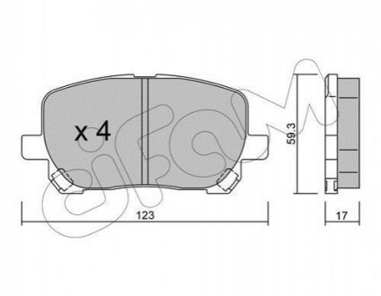 Тормозные колодки пер. Avensis (01-05) CIFAM 822-427-0 (фото 1)