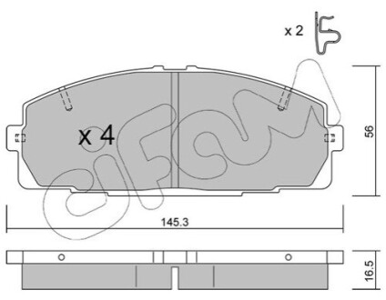 TOYOTA Тормозные колодки передн.Hiace III,IV 89-06 CIFAM 822-434-0