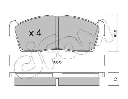 Колодки гальмівні (передні) Citroen C-Zero/Peugeot ION 10 CIFAM 8224390 Купити в Україні