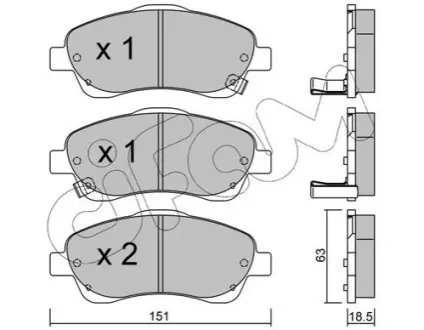 Колодки гальмівні (передні) Toyota Avensis/Corolla 03-09 CIFAM 822-450-0 Купити в Україні