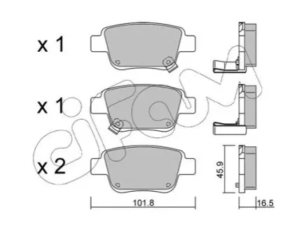 Колодки гальмівні (задні) Toyota Avensis/Corolla 1.6-2.4i 03-09 CIFAM 822-451-0 Купити в Україні