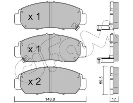 Колодки гальмівні (передні) Honda Accord/Civic 00- (Sumitomo) CIFAM 822-462-0 Купити в Україні