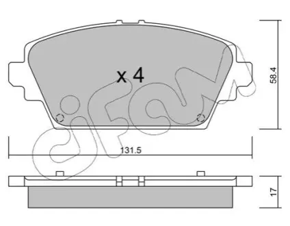 Колодки гальмівні (передні) Nissan Almera Tino/Primera 98 CIFAM 822-464-0 Купити в Україні