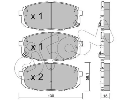 HYUNDAI Гальмівні колодки передні KONA CIFAM 822-513-1 Купити в Україні