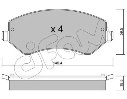 Колодки гальмівні (передні) Chrysler Voyager/Jeep Cherokee/Dodge Caravan 00-08 CIFAM 822-524-0 Купити в Україні