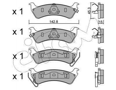 JEEP Колодки гальмівні задні Grand Cherokee CIFAM 822-527-0 (фото 1)