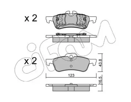 Колодки гальмівні (задні) Mini One/Cooper/Works 01-07 CIFAM 822-556-0 Купити в Україні