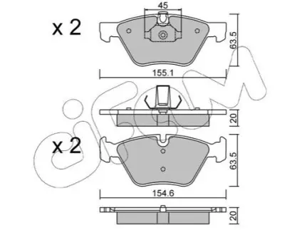 Колодки гальмівні (передні) BMW 3 (E90-93) 04-/ X1 (E84) 09- замінено на 0 986 494 118 CIFAM 822-557-3 Купити в Україні