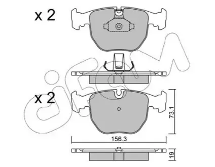 Колодки гальмівні (передні) BMW 5 (E39)/7 (E38)/X5 (E53) 94-07 CIFAM 822-559-0