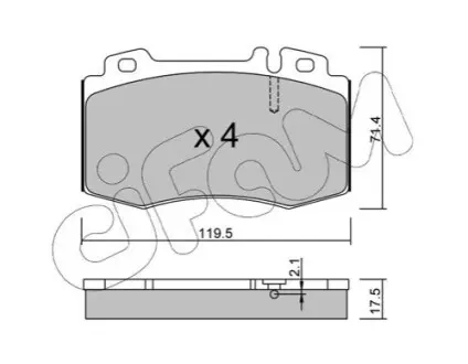 DB Тормозные колодки передние W163/220 CIFAM 822-563-0 Купить в Украине
